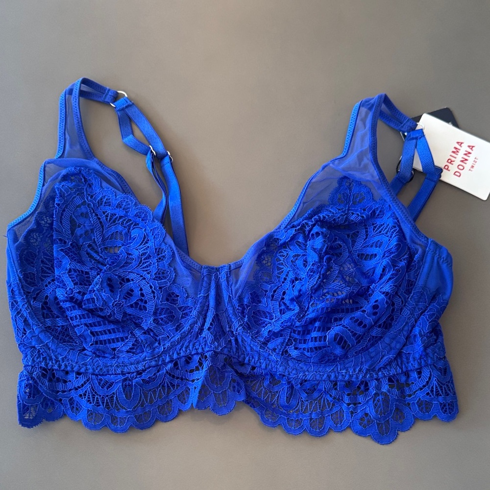 Prima Donna Vibrant Cobalt Lace Underwire Bra